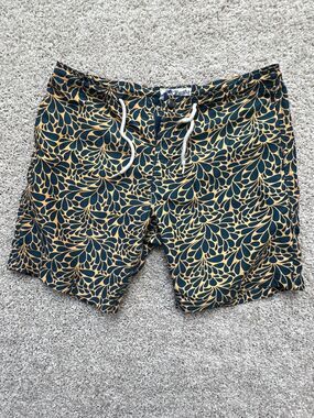 Surf & Swim Co. Men's Swimming Trunks Mesh Lined Shorts Drawstring Blue L
